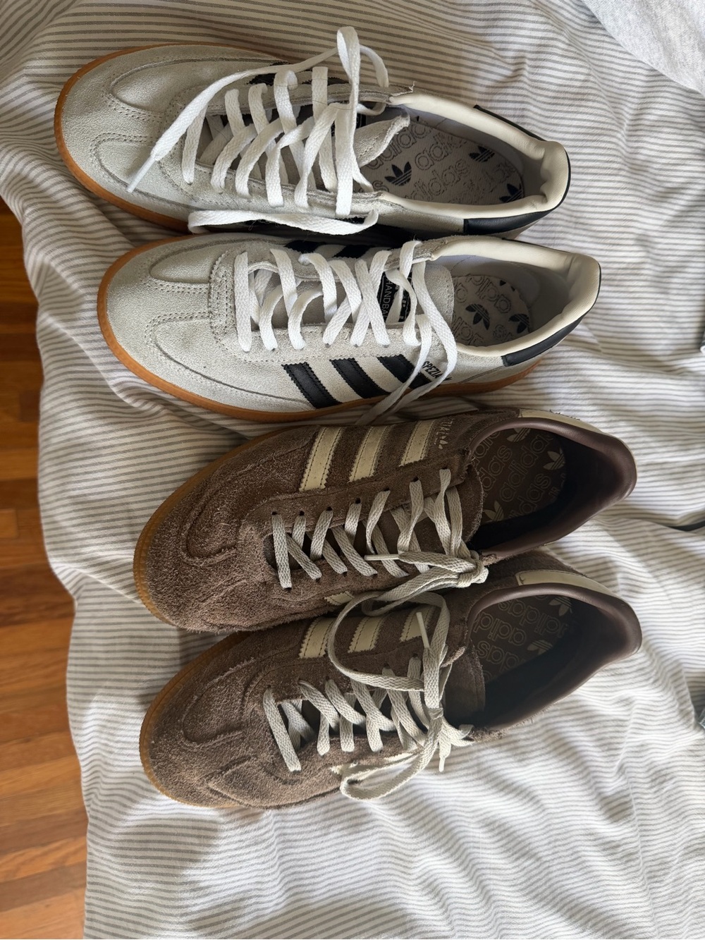 Both adidas off white & Black and brown  Low-Top Sneakers with Gum Sole